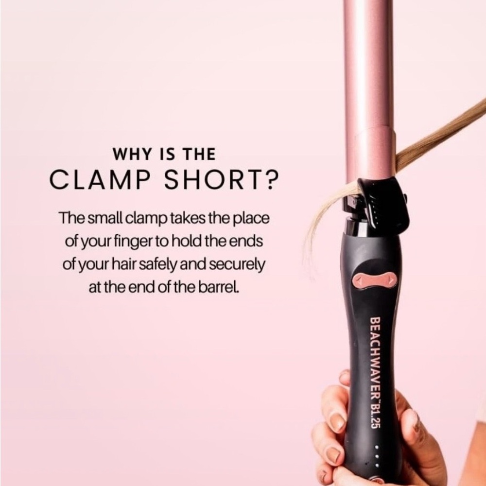 NEW Beachwaver B1.25 Rotating Styling Iron in Midnight Rose - Picture 6 of 6